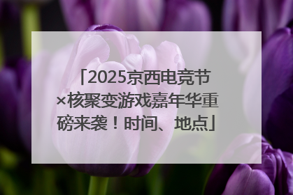 2025京西电竞节×核聚变游戏嘉年华重磅来袭！时间、地点