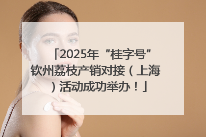 2025年“桂字号”钦州荔枝产销对接（上海）活动成功举办！