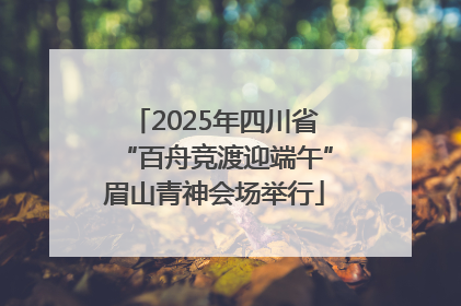 2025年四川省“百舟竞渡迎端午”眉山青神会场举行