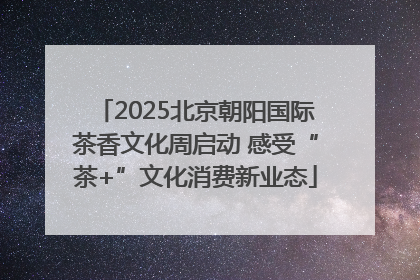 2025北京朝阳国际茶香文化周启动 感受“茶+”文化消费新业态