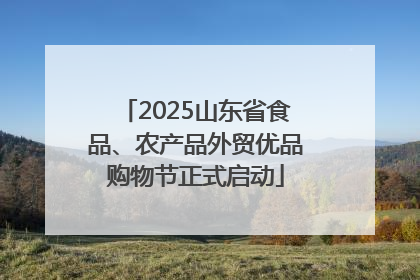 2025山东省食品、农产品外贸优品购物节正式启动