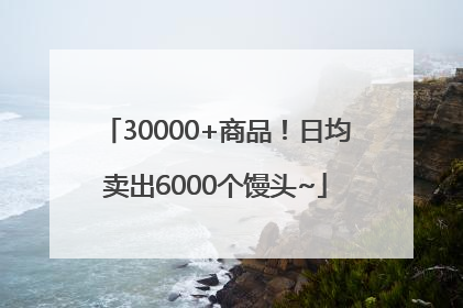 30000+商品！日均卖出6000个馒头~
