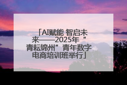 AI赋能 智启未来——2025年“青耘锦州”青年数字电商培训班举行